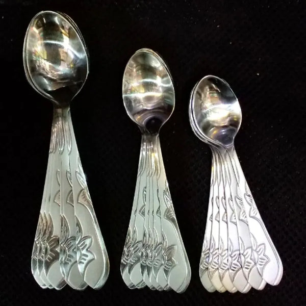 6 Dinner Spoons, 6 Teaspoons, 6 Forks & 6 Tablespoons