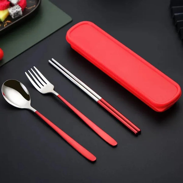 Stainless Steel Fork, Knife & Spoon Gift Box