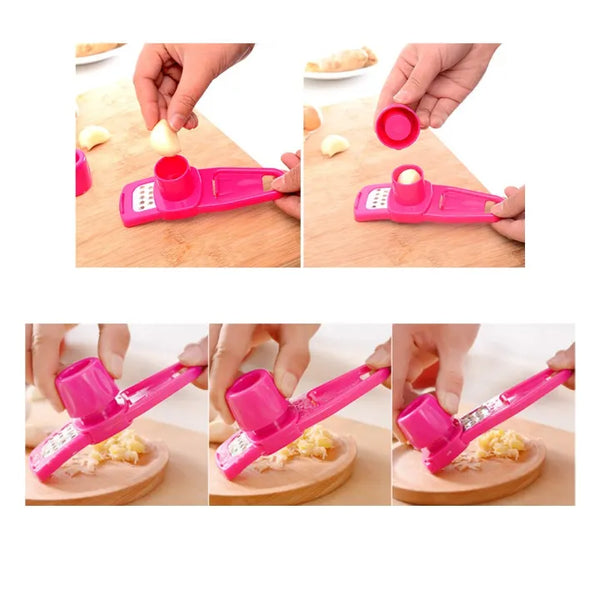 Hand Press Garlic Crusher & Vegetable Chopper