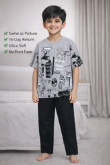 Stylish T-Shirt & Trouser Set for Boys | Age 7-14 Years