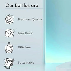 Elegant Glass Water Bottle with Bamboo Lid | Eco-Friendly Reusable Drink Bottle