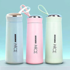 Elegant Glass Water Bottle with Bamboo Lid | Eco-Friendly Reusable Drink Bottle