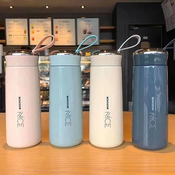 Elegant Glass Water Bottle with Bamboo Lid | Eco-Friendly Reusable Drink Bottle