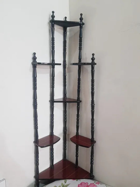Luxury Wooden Corner Shelf for Living Room & Office
