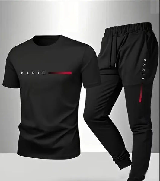 Men's Fashion Tracksuit – Comfortable Two-Piece Sportswear Set