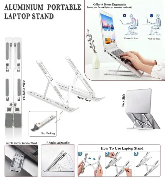 Universal Metal Laptop Stand for All Laptop Sizes