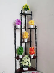 Luxury Wooden Corner Shelf for Living Room & Office