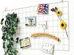 Modern Metal Wall Grid Display Board 65x45cm for Home Decor